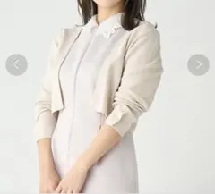 CELFORD カフス刺繍ボレロカーディガン ピンク ショート丈　F