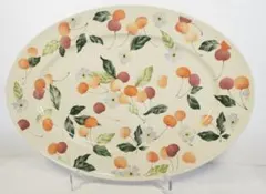 C288　アンティーク　オーバルプレート　チェリー柄　Villeroy＆Bochのサムネイル