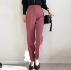 ZARA ハイウエストパンツ マルサラ