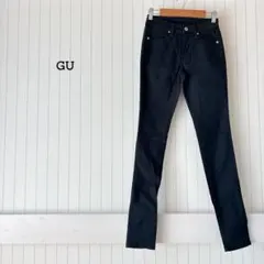 ジーユースキニーパンツ 黒 オフィス 通勤 通学 シンプル 定番 人気 美品