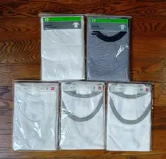 ユニクロ [タンクトップ] [ネックTシャツ(7分袖)]【訳あり】5枚セットのサムネイル