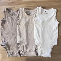 H&M タンクトップ ロンパース 3点セット 80