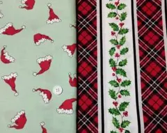 2点セット　USAコットン　クリスマス柄　各108×50