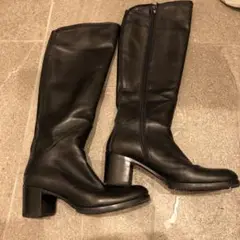 美品　イタリア　本革　ロングブーツ