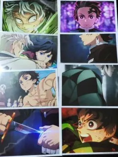 鬼滅の刃 　柱稽古編　ブロマイド 冨岡義勇　不死川実弥　竈門炭治郎