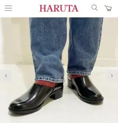 ハルタ　HARUTA　スポックシューズ　ドクターシューズ　黒　24cm レザー