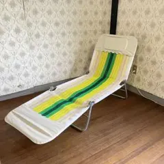 アルプス サマーベッド ボンボン リクライニング 折り畳み 赤 昭和レトロ 新品 アルプス サマーベッド ボンボン リクライニング 折り畳み 赤