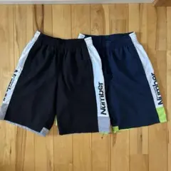 Number ハーフパンツ2枚　ブラックとネイビー