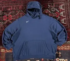 NIKE ナイキ ワンポイントロゴ プルオーバー パーカー ネイビー 3XL