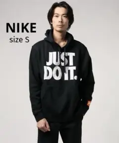 NIKE ナイキ ビックロゴ刺繍 フード プル パーカー ユニセックス S