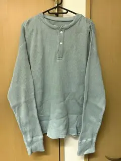 Mila Owen ワッフルヘンリーカットトップス ライトブルー