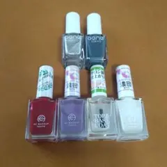 ネイルカラー・マニキュア 5本とトップ＆ベース1本セット
