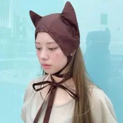 brown kitty cat hat brown キティーキャットハット