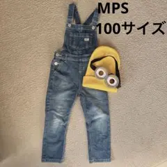 MPS デニムオーバーオール ミニオン USJ仮装 イエローニットゴーグル付き
