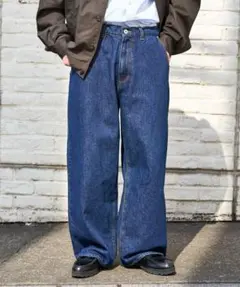 チャオパニックティピー　ダークブルーワイドデニムパンツ