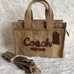 Coach コーチ 26 カーキ カーゴトートバッグ 2wayロゴ ショルダー