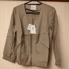 Cheek　チーク　ノーカラージャケット　カーキ　Mサイズ 　未使用