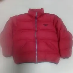 두꺼운 리얼 다운 Reebok 90S 스타일 벡터 자수 로고 다운 레드 M 사이즈