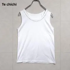 Te chichi テチチ タンクトップ ビーズ 白 コットンのサムネイル