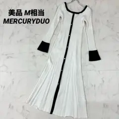 【美品】MERCURYDUO バイカラーフレアスリーブニットワンピース Mサイズ