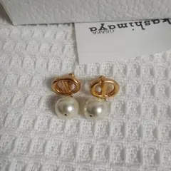 Dior CD Navy ピアス