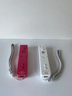 Wiiリモコンコントローラー ピンク ホワイト 2個セット
