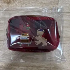 限定　ファミリア×チェスティコラボ　ツイードポーチ　赤　familiar