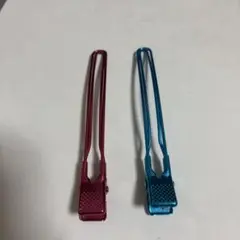 金属製ヘアピン　赤　青
