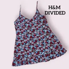 【H&M DIVIDED】薄手生地 花柄キャミワンピース フリル付