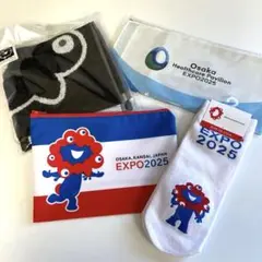 EXPO2025 ポーチタオル靴下手拭い