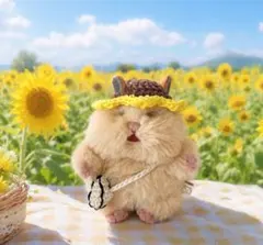 はむにぎり　ひまわり帽子とひまわりの種バッグ　2点セットのサムネイル