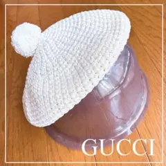 GUCCI ◆ コットン ベレー帽 綿 ポンポンつきのサムネイル