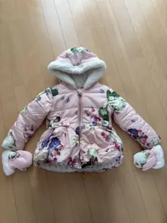 手袋付花柄ジャンパー