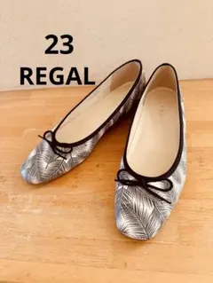 ❤️貴重❤️REGAL レディースシューズ モンクストラップ 羽根柄 