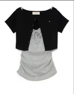 andmary Vickey flower set tops blackのサムネイル