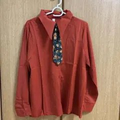 レディース　トップス　襟付き　ネクタイ