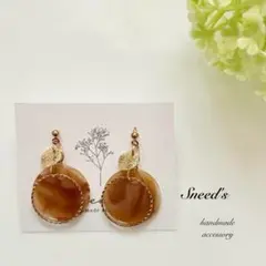 ▪アクリルチャーム×華奢フープ×メタルチャームピアス／イヤリング