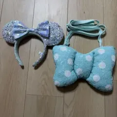 水色コーデ　ミニーちゃん　ディズニー