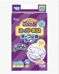GOO.N スーパーBIG テープ止めタイプ 28枚入×4パック