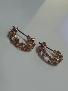 Swarovski Matrix トライアングルカット フープ ピアス