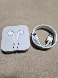 Apple Lightning充電ケーブル　有線イヤフォン