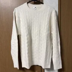 UNIQLO アイボリー ケーブルニット L