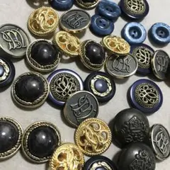 レトロ　ボタン　ヴィンテージ　昭和　手芸　アンティーク風　ゴールド　まとめ売り