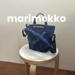 marimekko、ウニッコ、ショルダーバッグ、ブルー