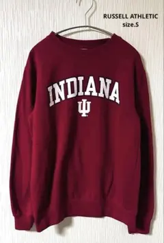 RUSSELL ラッセル インディアナ大学 プリント スウェット 赤 サイズ.S