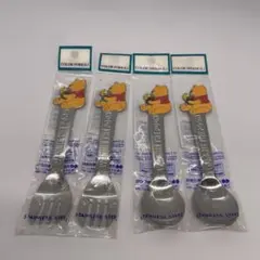 くまのプーさん　スプーン　フォーク　L カラー　レトロ　昭和レトロ　ディズニー