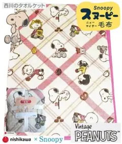 西川 SNOOPY やわらか毛布 シングル 2562p