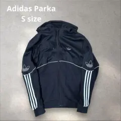 adidas ブラック　パーカー トレフォイル　トラックジャケット　古着