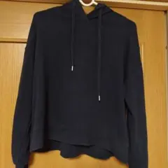 ネイビー フード付き パーカー