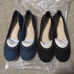 パンプス　ローヒールパンプス